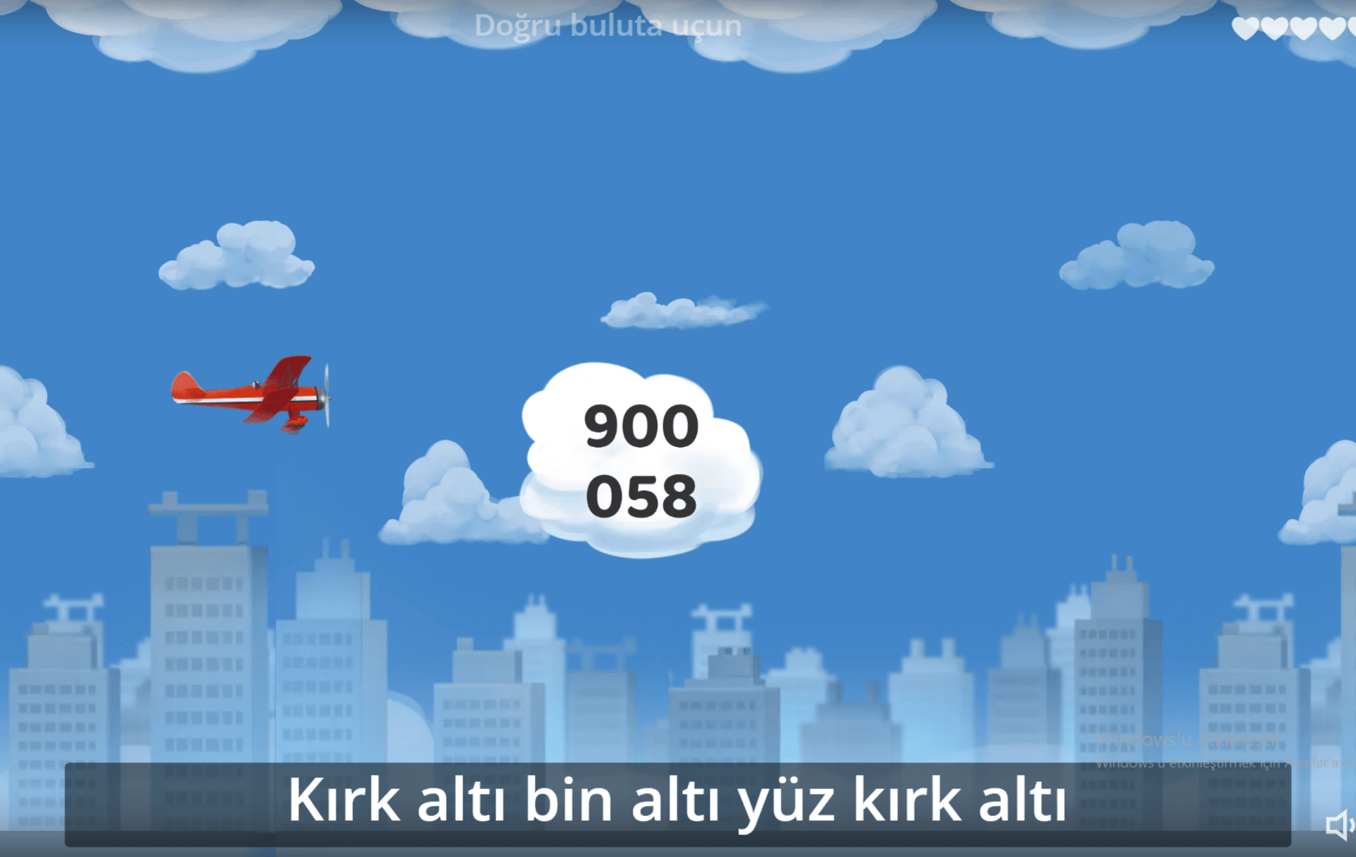 6 BASAMAKLI DOĞAL SAYILARIN OKUNUŞU UÇAK