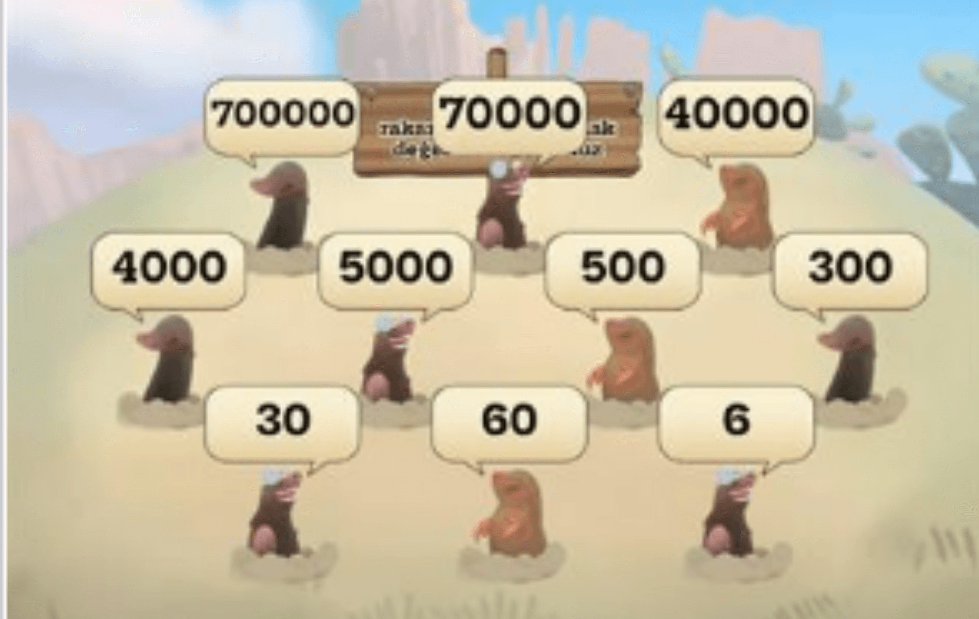 7 BASAMAKLI SAYININ RAKAMLARININ BASAMAK DEĞERLERİ 5 260 078